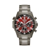 Men's Bulova Marine Star Chronograph Grey IP Watch with Red Dial (Model: 98B350)