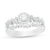 Thumbnail Image 1 of 0.58 CT. T.W. Diamond Frame Scatter Bridal Set in 10K White Gold