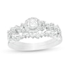 Thumbnail Image 0 of 0.58 CT. T.W. Diamond Frame Scatter Bridal Set in 10K White Gold