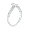 Thumbnail Image 3 of 0.37 CT. T.W. Emerald-Cut Diamond Bypass Ring in 10K White Gold