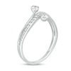 Thumbnail Image 2 of 0.37 CT. T.W. Oval Diamond Bypass Ring in 10K White Gold