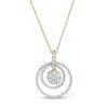 Thumbnail Image 1 of 0.45 CT. T.W. Composite Diamond Double Open Circle Pendant in 10K Gold
