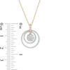 Thumbnail Image 3 of 0.45 CT. T.W. Composite Diamond Double Open Circle Pendant in 10K Gold