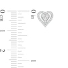 0.23 CT. T.W. Composite Diamond Double Heart Stud Earrings in 10K White Gold