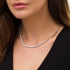 CT. T.W. Diamond Graduated Tennis Necklace in 10K White Gold