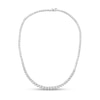 Thumbnail Image 0 of 8.00 CT. T.W. Diamond Graduated Tennis-Style Necklace in 10K White Gold - 17"