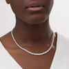 Thumbnail Image 2 of 8.00 CT. T.W. Diamond Graduated Tennis-Style Necklace in 10K White Gold - 17"