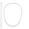 Thumbnail Image 2 of 8.00 CT. T.W. Diamond Graduated Tennis-Style Necklace in 10K White Gold - 17"