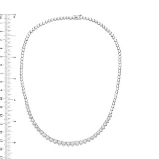 8.00 CT. T.W. Diamond Graduated Tennis-Style Necklace in 10K White Gold - 17"