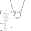 Thumbnail Image 3 of Diamond Accent Cat Necklace in Sterling Silver