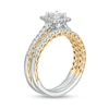 Thumbnail Image 3 of 0.75 CT. T.W. Princess-Cut Diamond Frame Bridal Set in 14K Two-Tone Gold