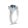 Collector's Edition Enchanted Disney Cinderella 70th Anniversary Topaz and 0.23 CT. T.W. Diamond Ring in 14K White Gold