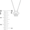 Thumbnail Image 3 of Diamond Accent Heart Paw Print Necklace in 10K White Gold
