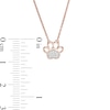 Thumbnail Image 2 of Diamond Accent Heart Paw Print Necklace in 10K Rose Gold