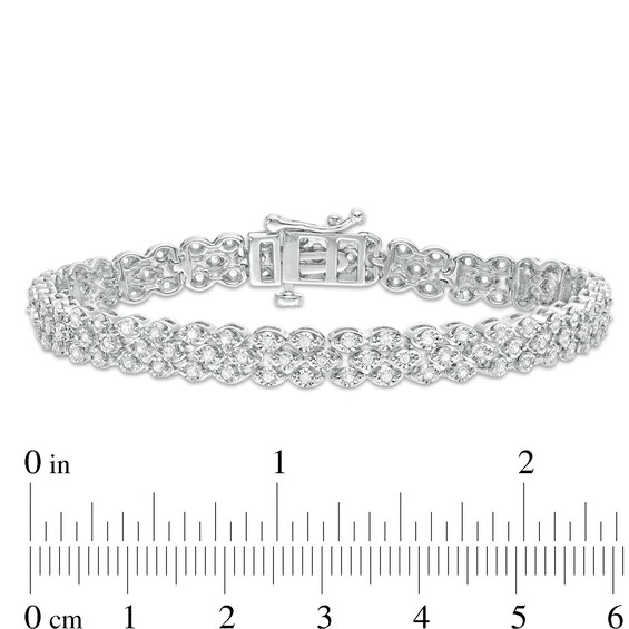 1.00 CT. T.W. Diamond Triple-Row Tennis Bracelet in Sterling Silver