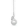 Thumbnail Image 2 of Enchanted Disney Belle 0.085 CT. T.W. Diamond Rose Bar Necklace in Sterling Silver and 10K Gold