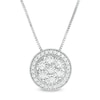 Thumbnail Image 1 of 0.50 CT. T.W. Composite Diamond Frame Vintage-Style Pendant in Sterling Silver