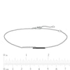 0.085 CT. T.W. Enhanced Black and White Diamond Bypass Bar Bracelet in Sterling Silver - 7.75"