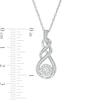 0.18 CT. T.W. Diamond Double Twist Flame Pendant in Sterling Silver