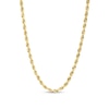 Thumbnail Image 0 of 3.15mm Evergreen Rope Chain Necklace in Hollow 10K Gold - 20"
