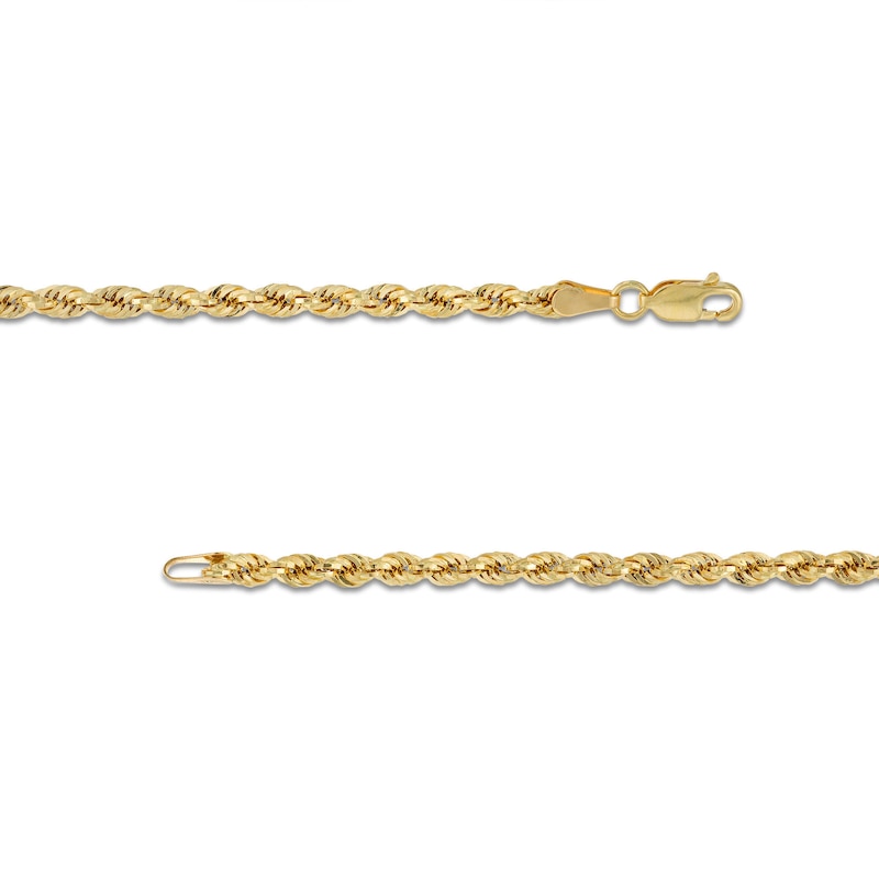 3.15mm Evergreen Rope Chain Necklace in Hollow 10K Gold - 20"