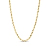 Thumbnail Image 1 of 3.15mm Evergreen Rope Chain Necklace in Hollow 10K Gold - 24"