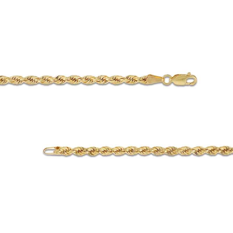 Main Image 3 of 3.15mm Evergreen Rope Chain Necklace in Hollow 10K Gold - 24"
