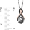 Thumbnail Image 3 of Enchanted Disney Villains Maleficent Black Quartz and 0.18 CT. T.W. Diamond Pendant in Sterling Silver and 10K Rose Gold