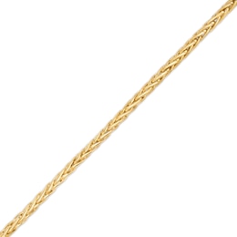 Italian Gold 3.5mm Wheat Chain Bracelet in Hollow 14K Gold - 7.5"