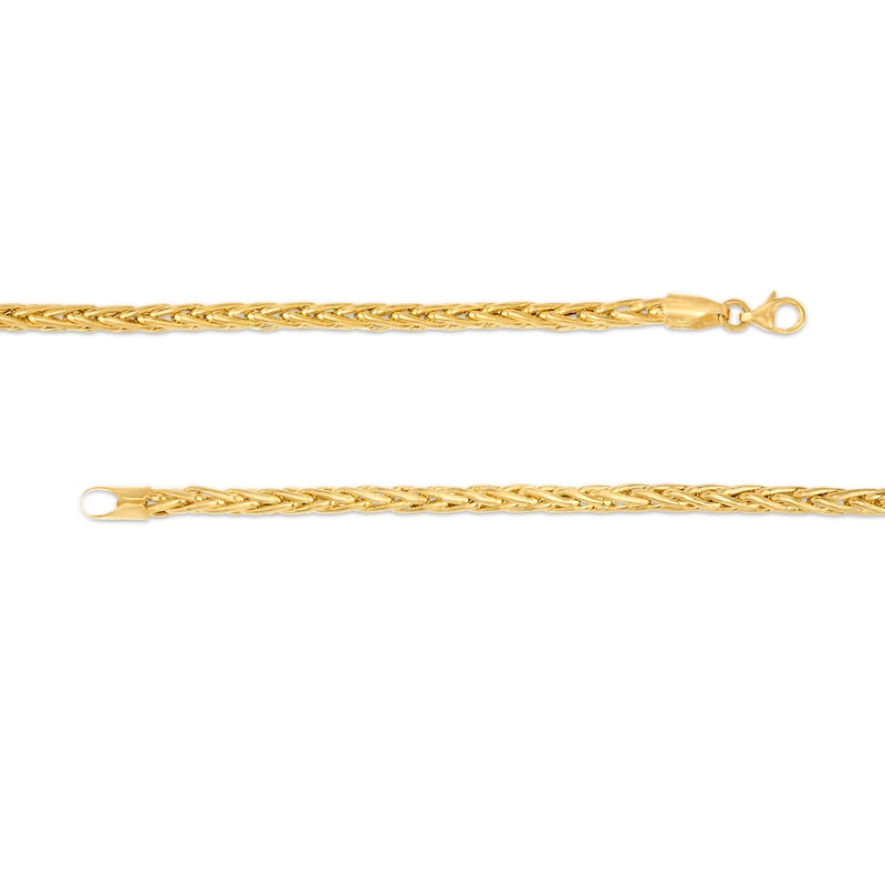 Main Image 3 of Italian Gold 3.5mm Wheat Chain Bracelet in Hollow 14K Gold - 7.5"