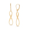 Thumbnail Image 1 of Infinity Ribbon Drop Earrings in 10K Gold