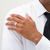 Thumbnail Image 2 of Men's 0.25 CT. T.W. Diamond Seven Stone Wedding Band in 14K Two-Tone Gold