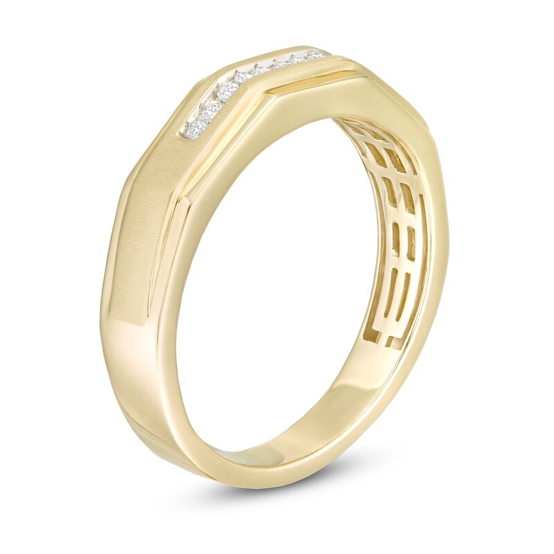 Men's 0.10 CT. T.W. Diamond Wedding Band in 14K Gold|Peoples Jewellers