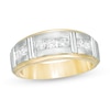 Thumbnail Image 1 of 0.50 CT. T.W. Diamond Seven Stone Wedding Band in 14K Two-Tone Gold