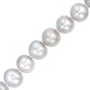 Thumbnail Image 1 of 8.5-9.5mm Dyed Grey Freshwater Cultured Pearl Strand Bracelet with Sterling Silver Clasp-7.5"