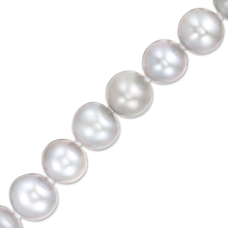 8.5-9.5mm Dyed Grey Freshwater Cultured Pearl Strand Bracelet with Sterling Silver Clasp-7.5"