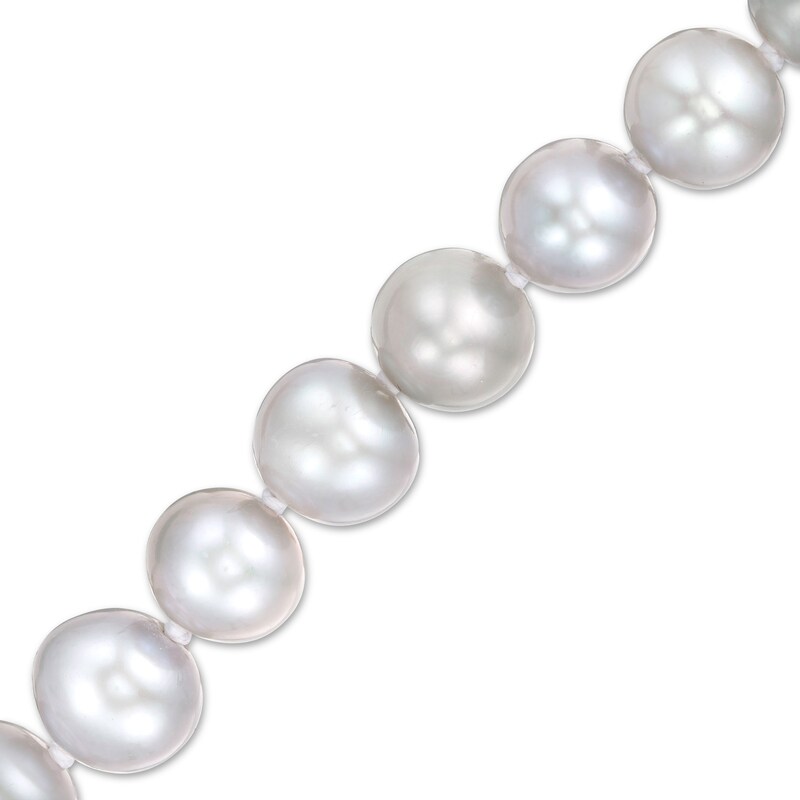 8.5-9.5mm Dyed Grey Cultured Freshwater Pearl Strand Bracelet with Sterling Silver Clasp - 7.5"