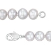 Thumbnail Image 3 of 8.5-9.5mm Dyed Grey Freshwater Cultured Pearl Strand Bracelet with Sterling Silver Clasp-7.5"