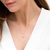 5.0-5.5mm Freshwater Cultured Pearl and White Topaz Double Teardrop Pendant in 10K Gold