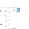 Emerald-Cut Blue Topaz Solitaire Stud Earrings in 14K Gold