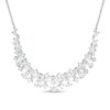 Thumbnail Image 1 of Marquise-Cut, Pear-Shaped and Round Lab-Created White Sapphire Necklace in Sterling Silver
