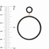 Black Spinel Double Circle Drop Earrings in Sterling Silver with 18K Rose Gold Plate