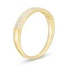 Thumbnail Image 2 of 0.25 CT. T.W. Baguette and Round Diamond Triple Row Anniversary Band in 10K Gold