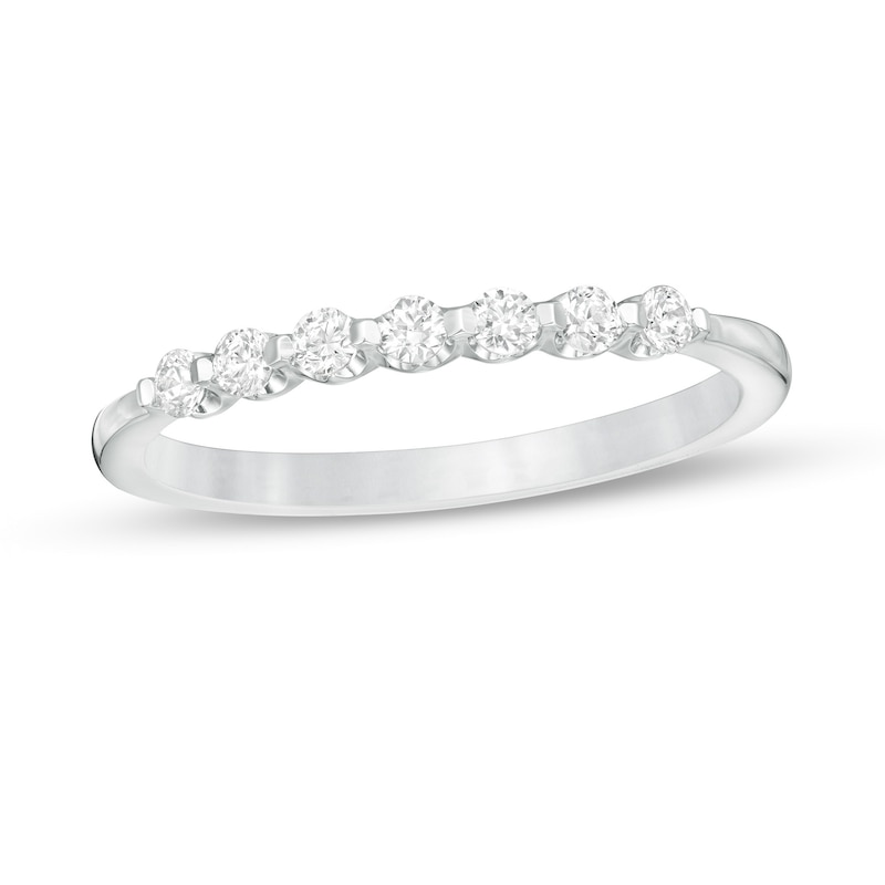 Main Image 1 of 0.25 CT. T.W. Diamond Seven Stone Band in 14K White Gold