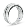 Thumbnail Image 3 of Vera Wang Love Collection Men's 0.69 CT. T.W. Black and White Diamond Five Stone Wedding Band in 14K White Gold