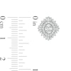 Thumbnail Image 3 of Marilyn Monroe™ Collection 0.58 CT. T.W. Oval Diamond Frame Starburst Stud Earrings in 10K White Gold