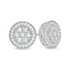 Thumbnail Image 1 of 0.50 CT. T.W. Composite Diamond Frame Vintage-Style Stud Earrings in Sterling Silver