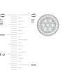 Thumbnail Image 3 of 0.50 CT. T.W. Composite Diamond Frame Vintage-Style Stud Earrings in Sterling Silver
