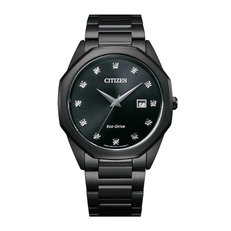 Men's Citizen Eco-Drive® Corso Diamond Accent Black IP Watch (Model: BM7495-59G)|Peoples Jewellers