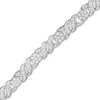 Thumbnail Image 1 of 1.00 CT. T.W. Diamond Twist Link Alternating Bracelet in 10K White Gold